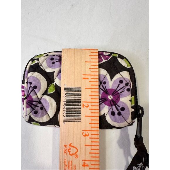 Vera Bradley zipper wristlet Plum petals pattern - Picture 7 of 7